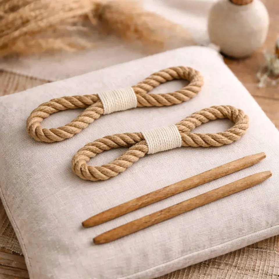 evideco-home-accessories-lot-2-embrasses-rideaux-jute-bois-naturel image 1