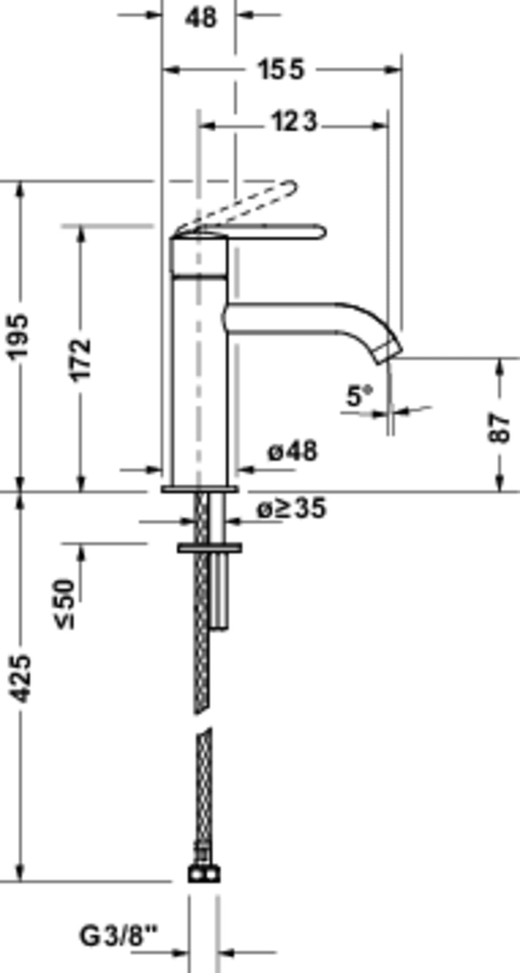 duravit-balcoon-mitigeur-lavabo-taille-s-123-mm-chrom-conome image 2