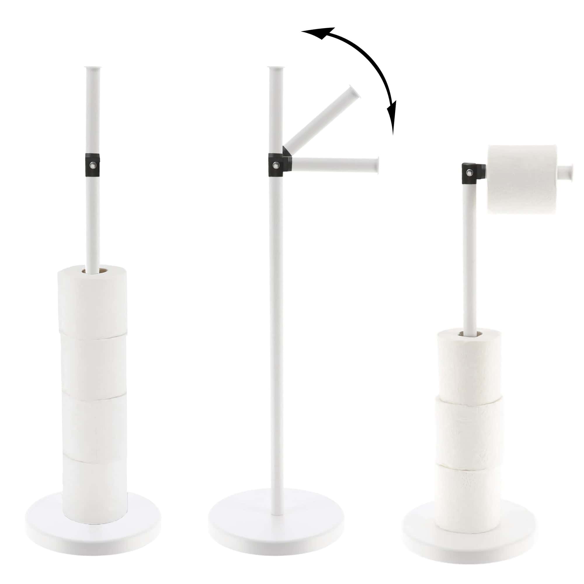 evideco-porte-papier-toilette-blanc-bras-pliable-avec-r-serve-m-tal image 5