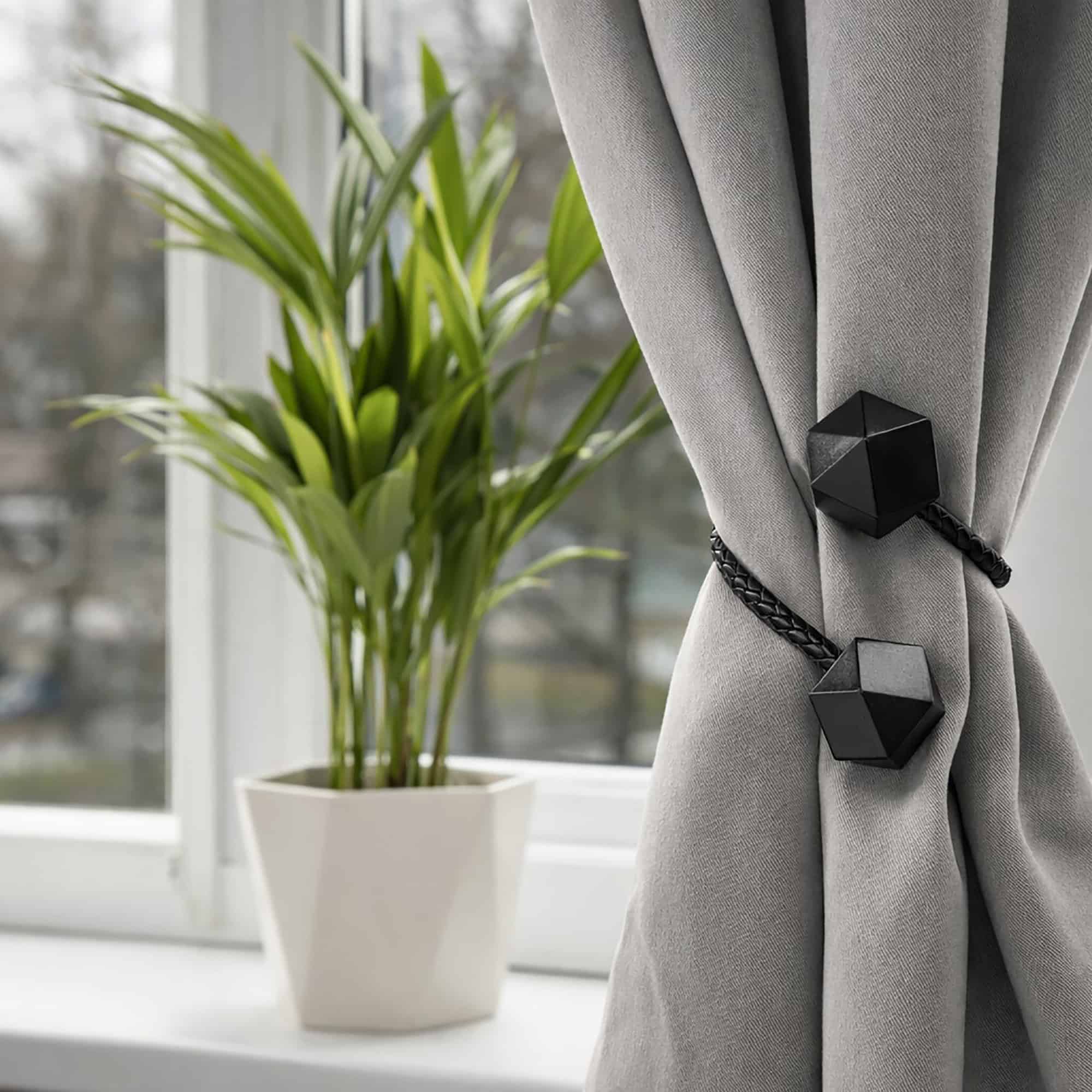 evideco-home-accessories-embrasse-rideau-noir-intense-lot-2-flexible image 5
