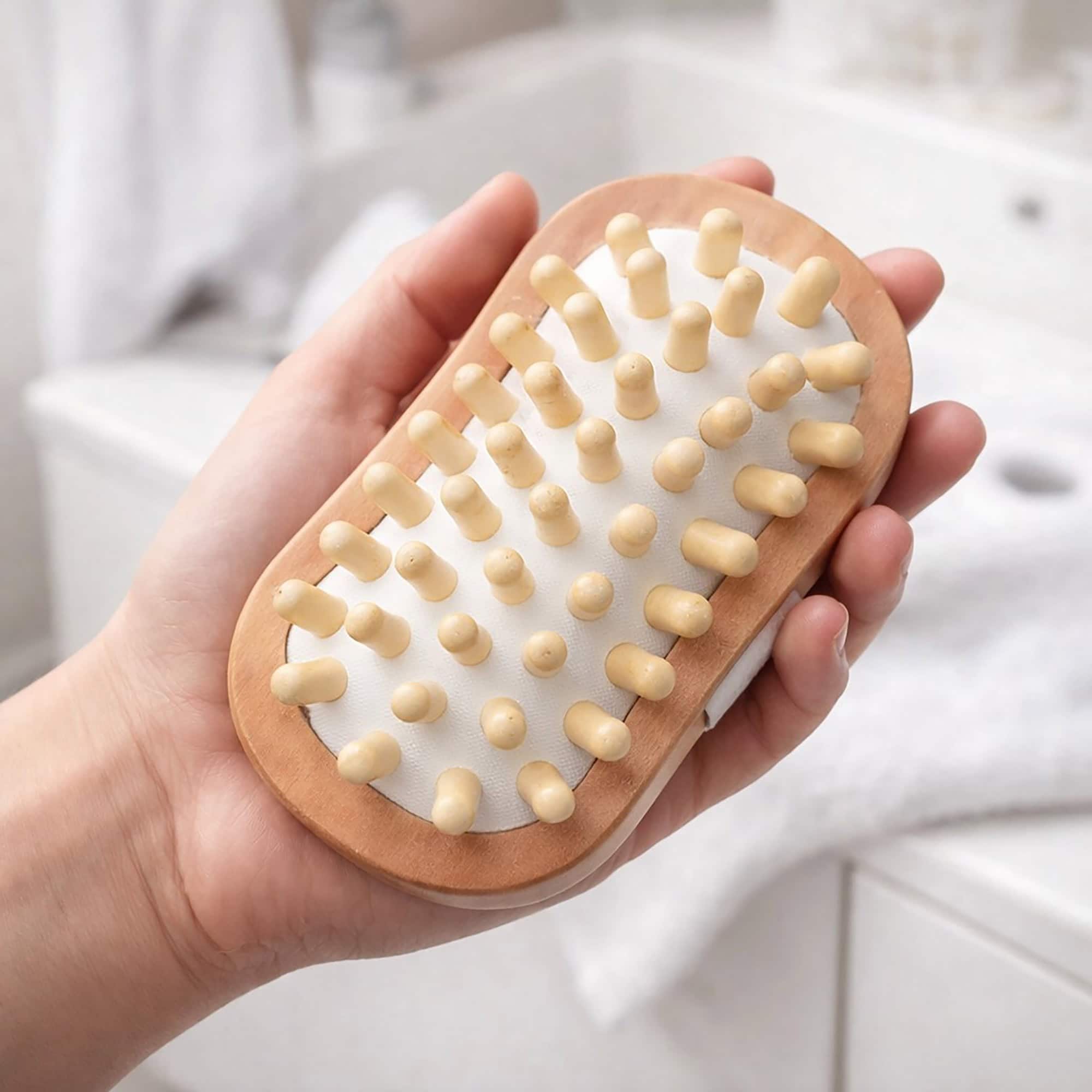 evideco-brosse-de-massage-bois-drainage-rectangulaire image 2