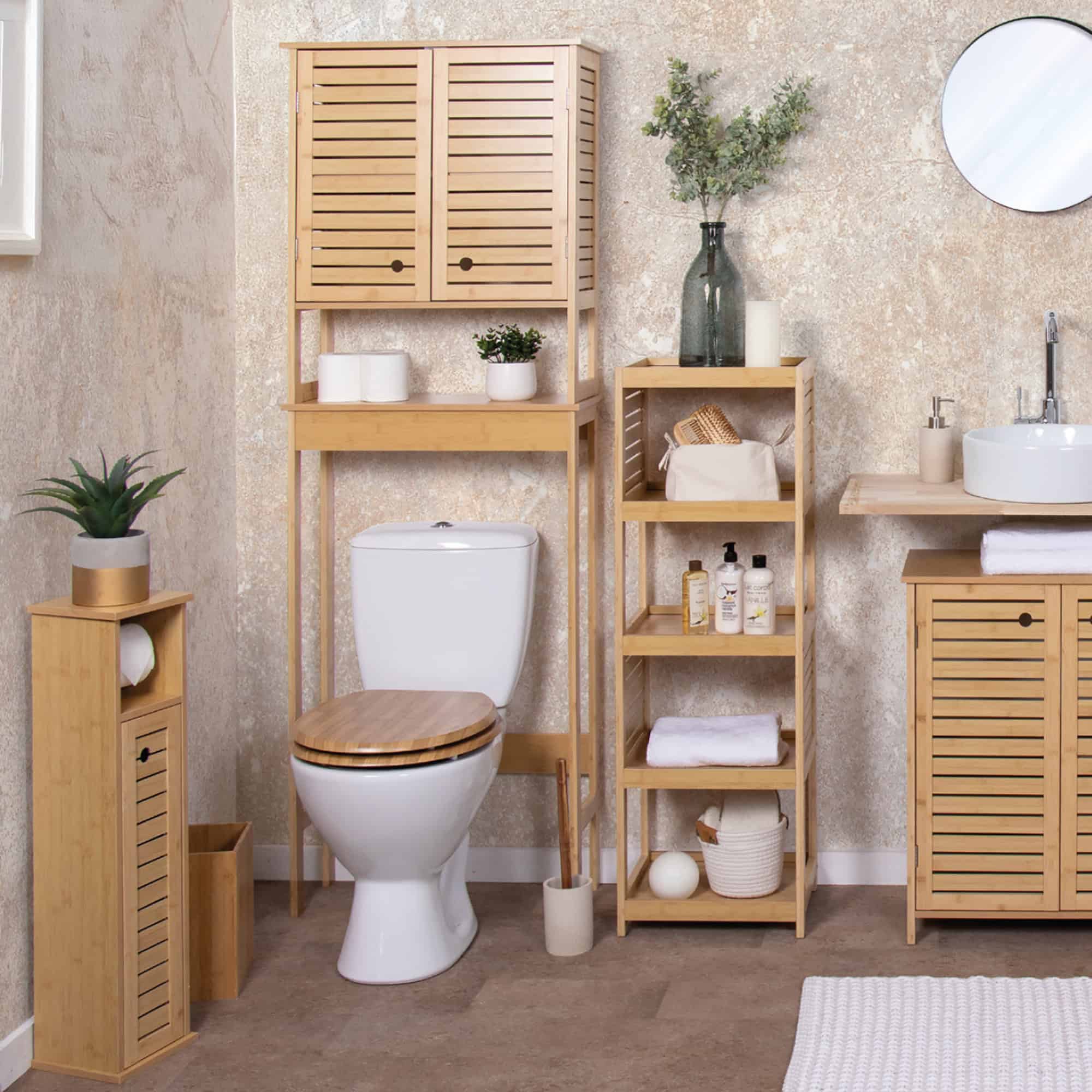 evideco-trinidad-meuble-wc-naturel-6-rouleaux-avec-distributeur image 7