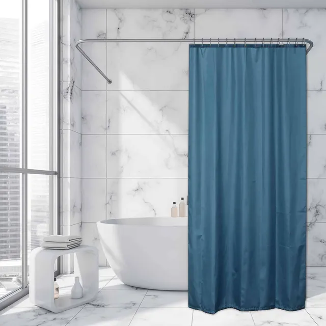 evideco-rideau-douche-bleu-tahitien-polyester-200x180-12-anneaux image 1