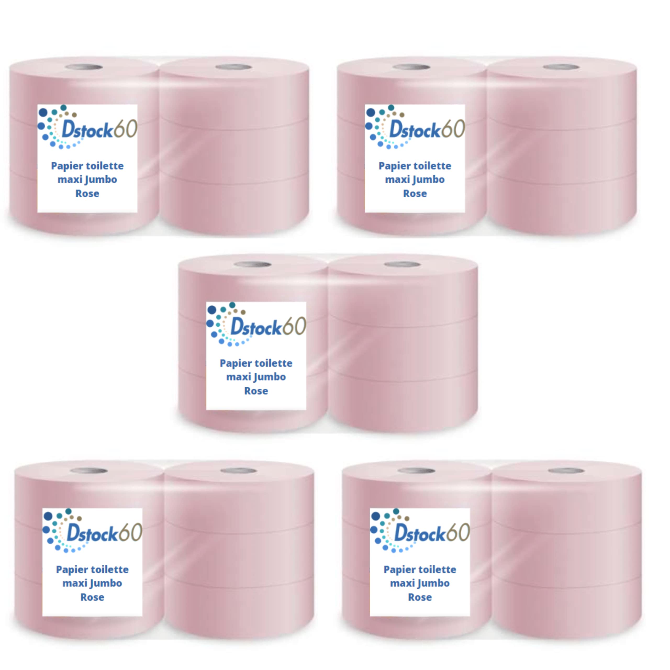 dstock60-papier-toilette-rose-maxi-jumbo-1-pli-lot-30-pro image 1