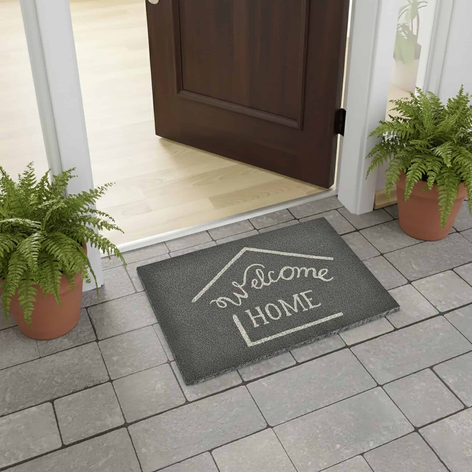 evideco-home-accessories-paillasson-coco-welcome-home-gris-24x16 image 1
