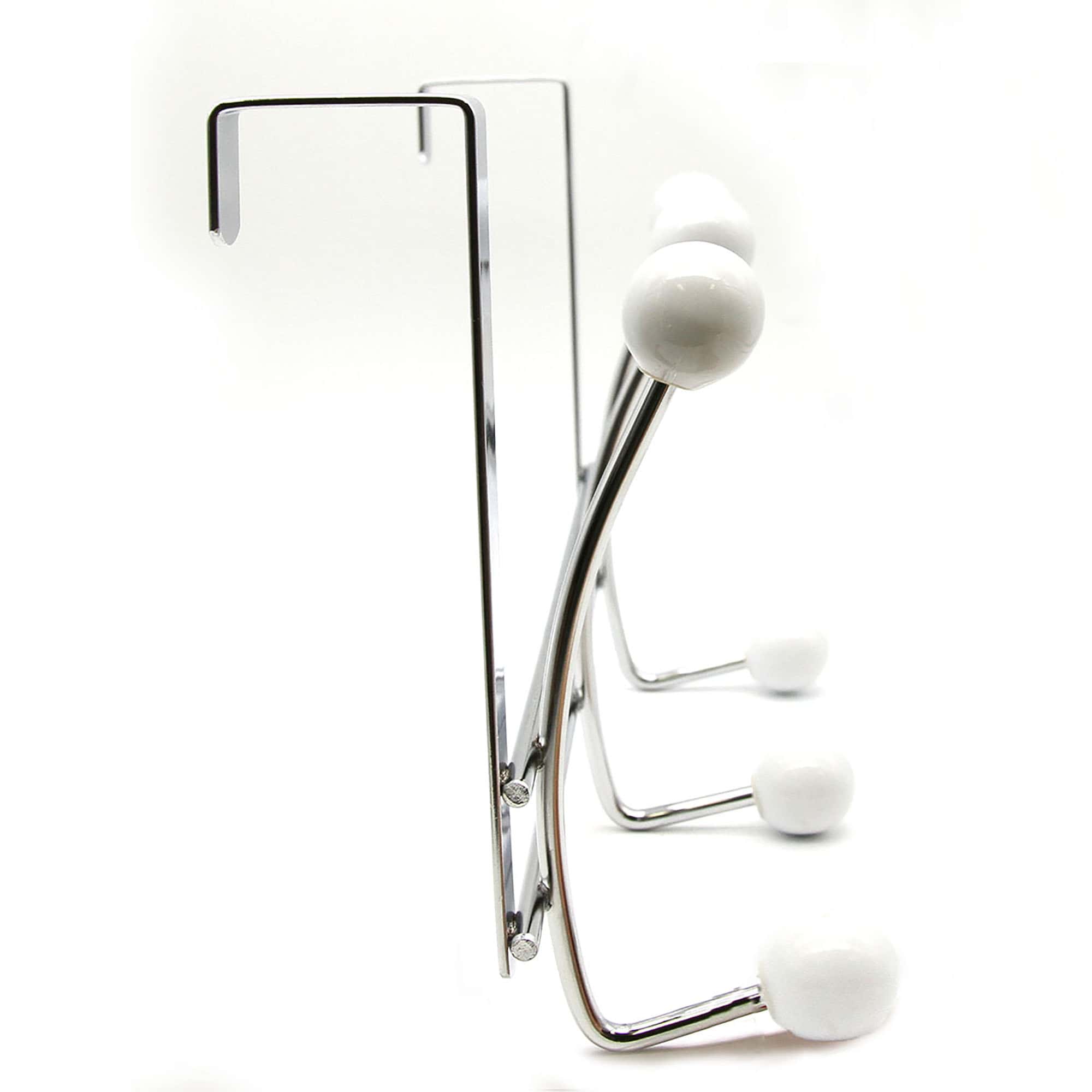 evideco-pat-re-dessus-de-porte-chrome-6-crochets-blancs image 7