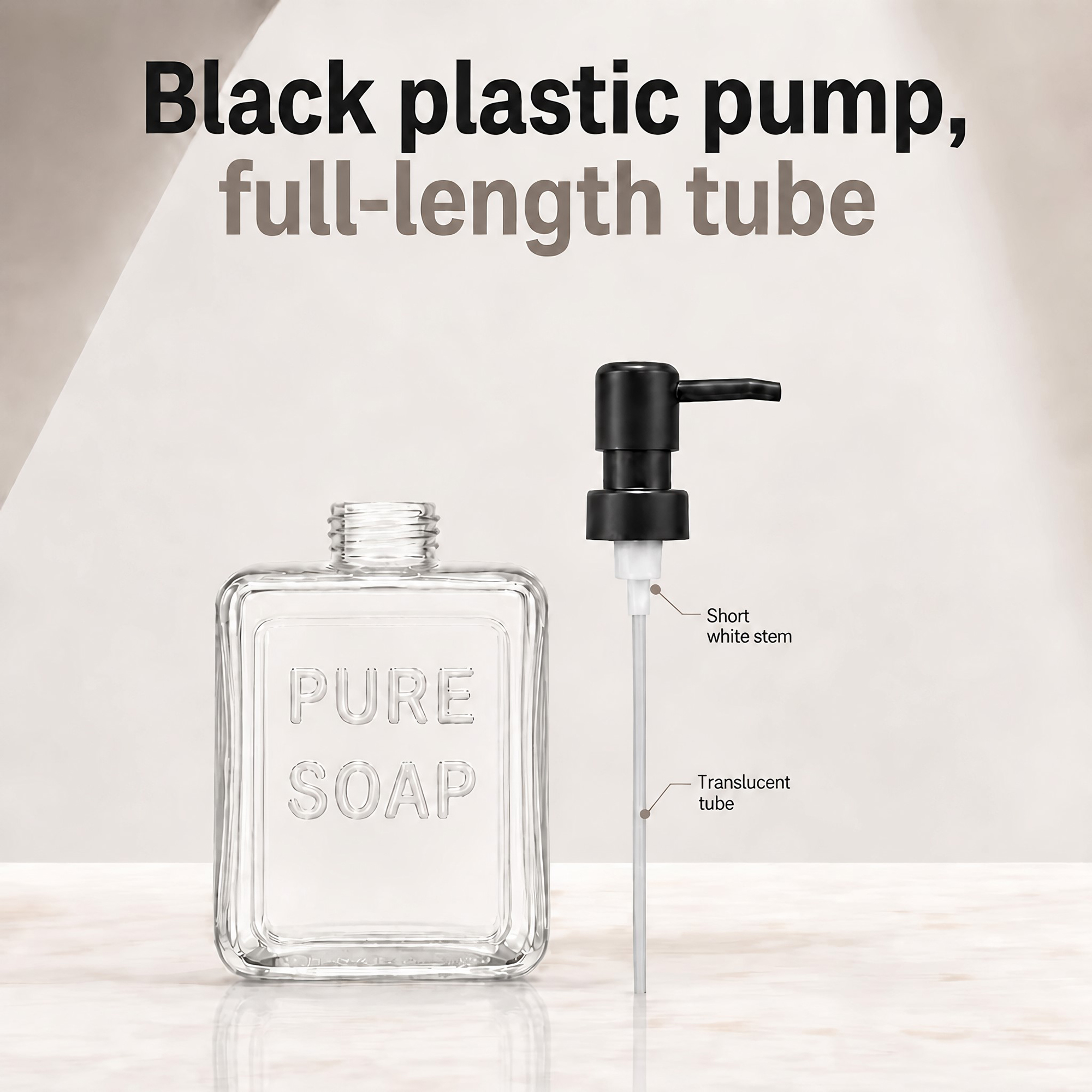evideco-pure-soap-distributeur-savon-verre-transparent-532ml image 6