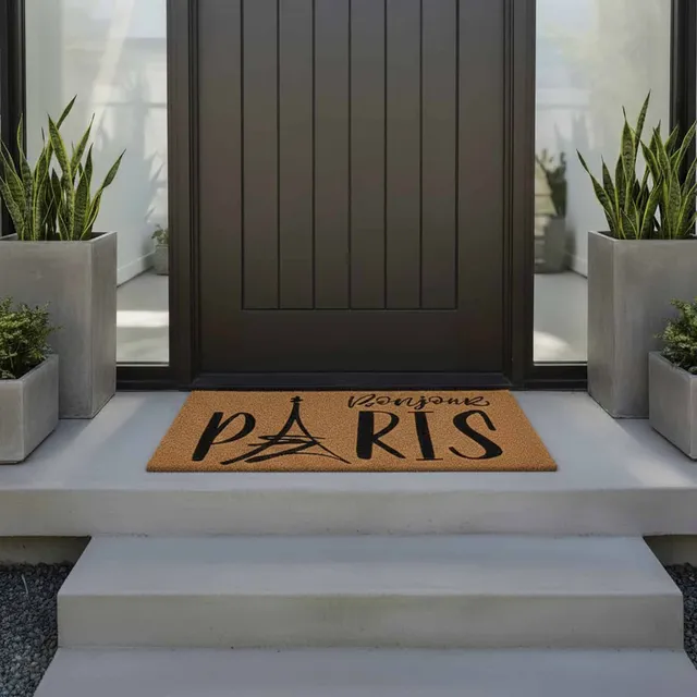 evideco-home-accessories-paillasson-coco-bonjour-paris-naturel-76x46 image 1