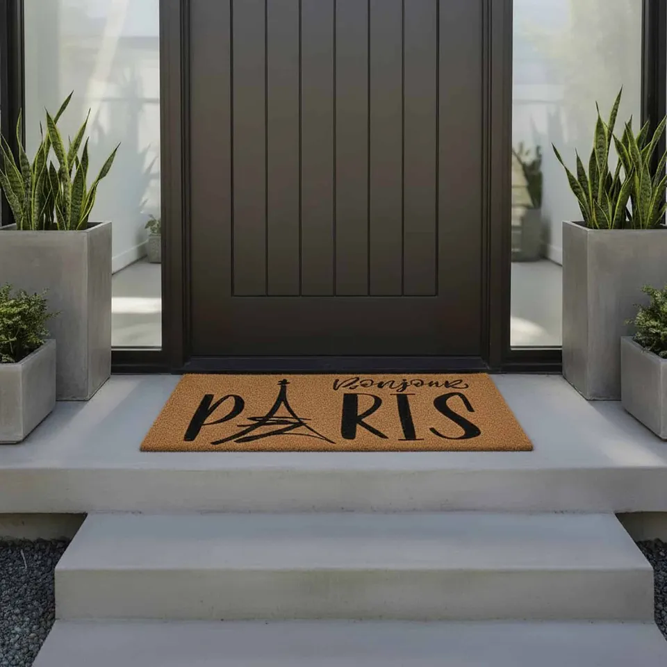 evideco-home-accessories-paillasson-coco-bonjour-paris-naturel-76x46 image 1