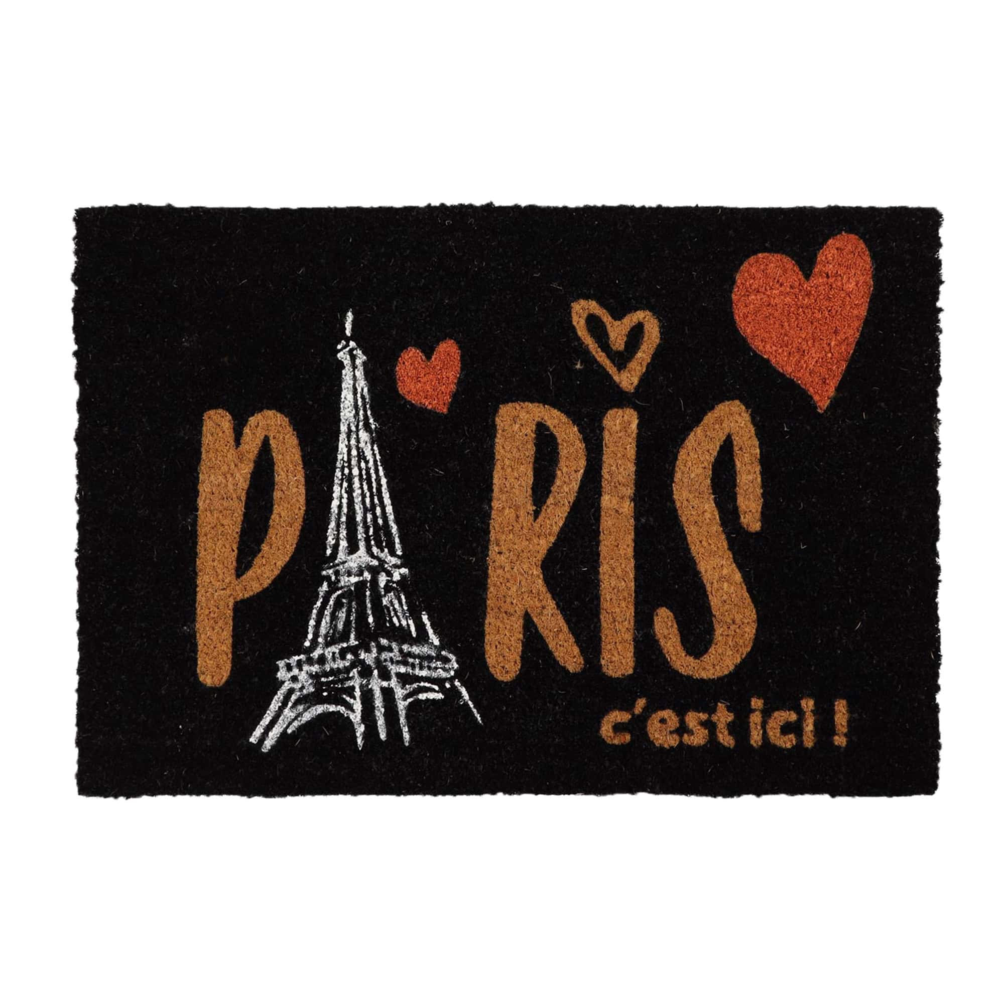 evideco-paris-c-est-ici-paillasson-coco-noir-61x41-cm image 7