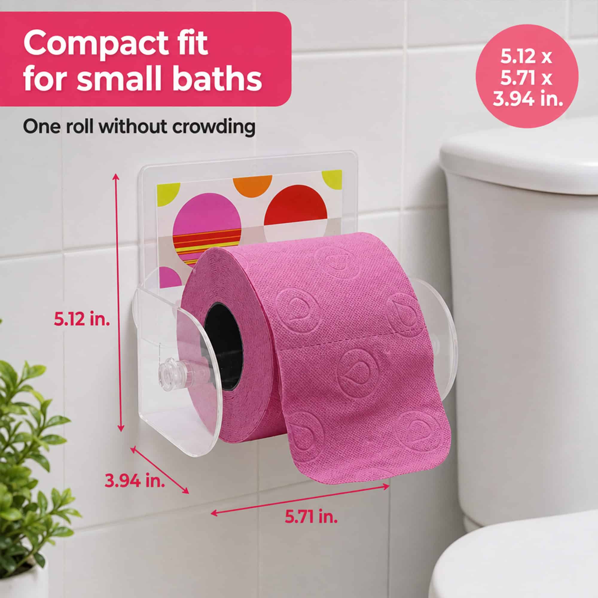 evideco-eclats-porte-papier-toilette-ventouse-multicolore image 4