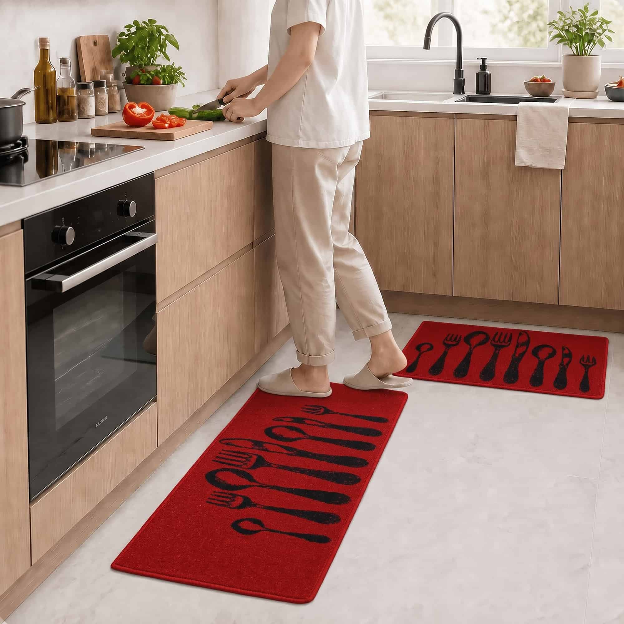 evideco-home-accessories-tapis-cuisine-rouge-couverts-lot-2 image 8