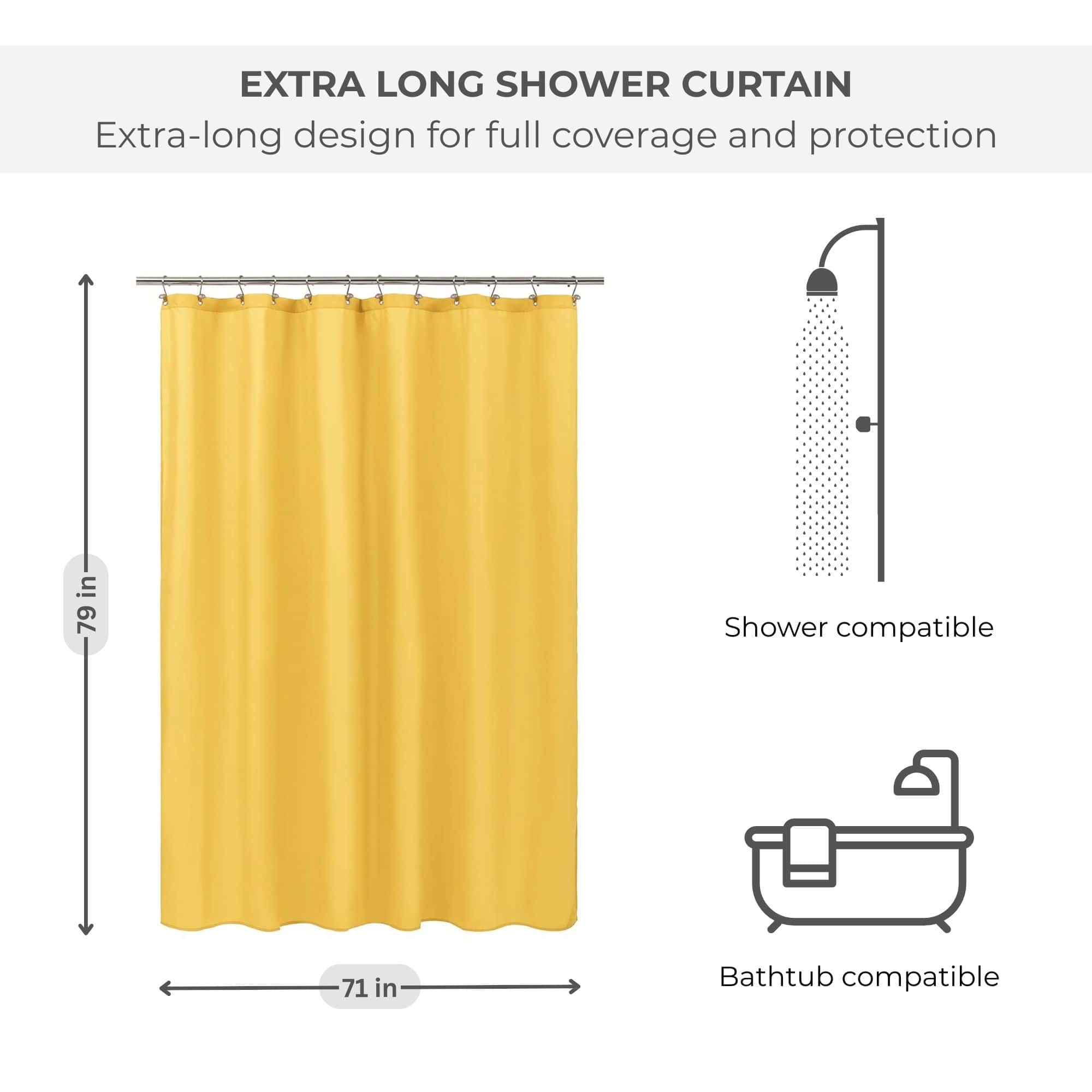 evideco-shower-accessories-rideau-douche-moutarde-71x79-peva image 2