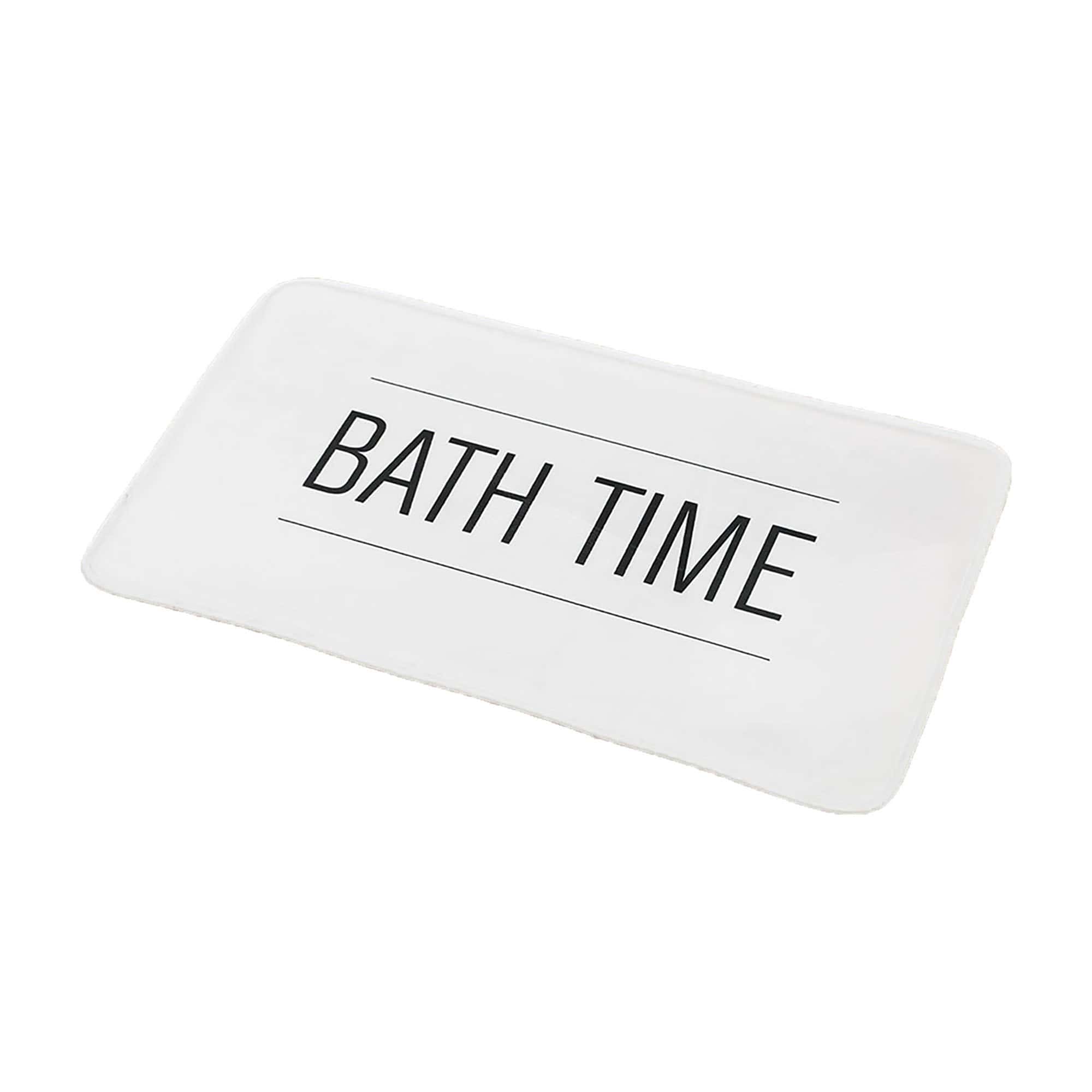 evideco-tapis-de-bain-microfibre-bath-time-blanc-noir-30x18 image 7