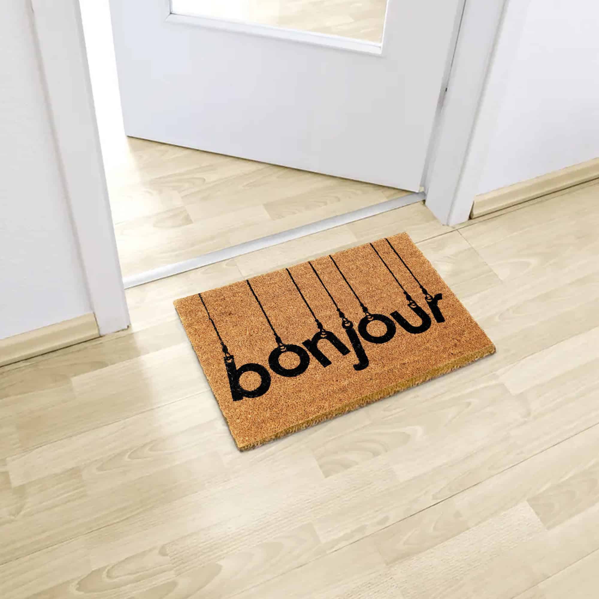 evideco-paillasson-coco-bonjour-naturel-noir-24x16 image 2