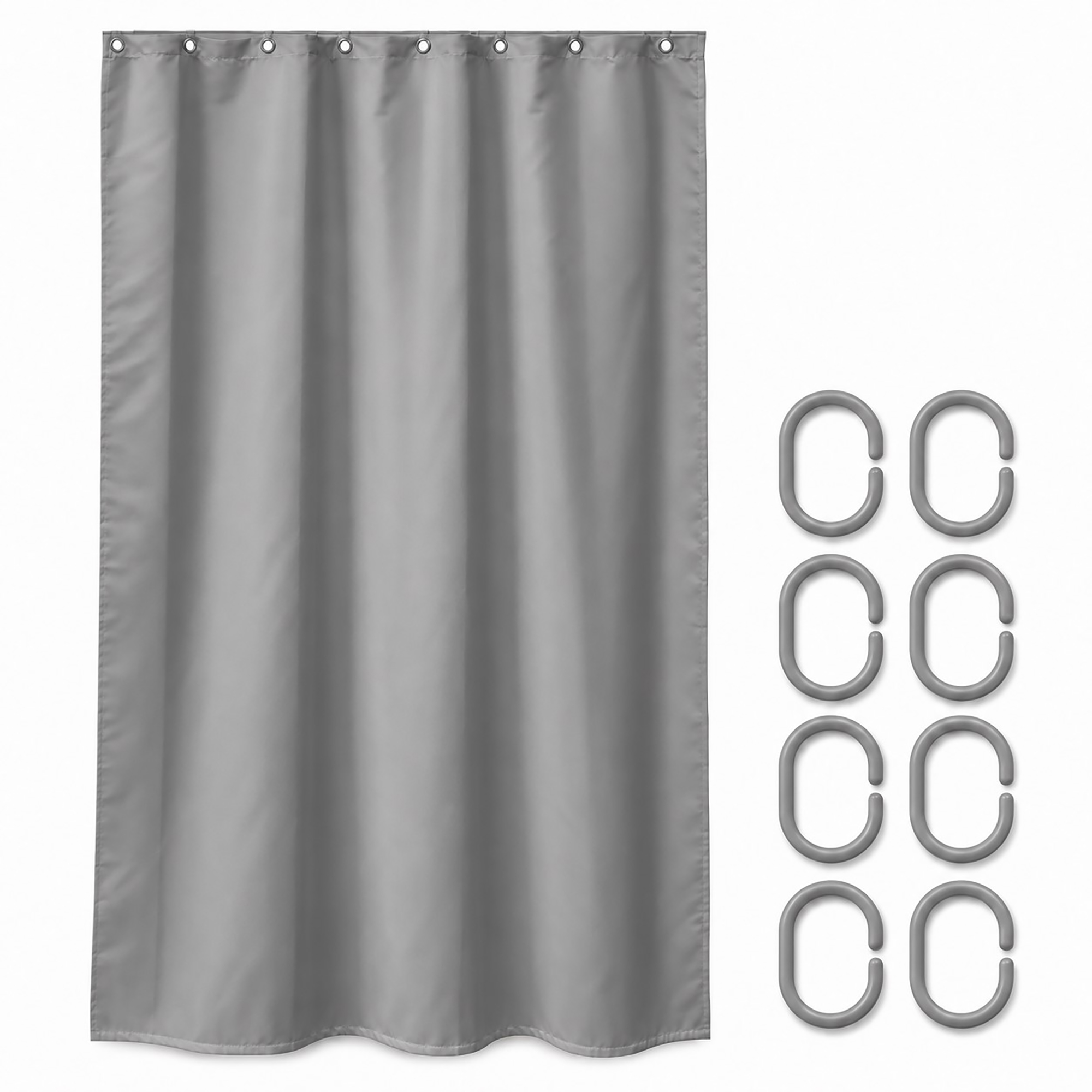 evideco-rideau-douche-gris-120x180-cm-8-anneaux image 8